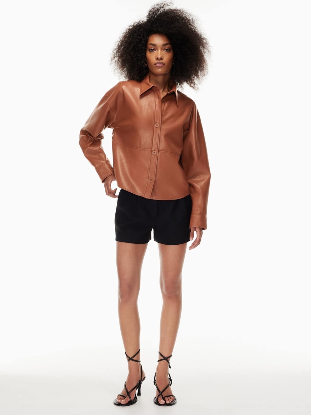 Babaton
Pelli Hip Shirt Jacket
Epicurean Brown/ faux leather
